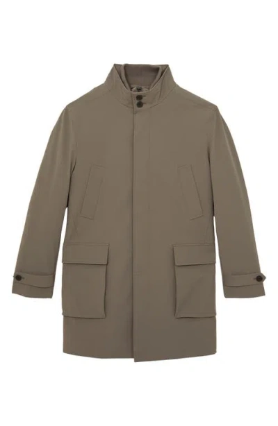 Reiss Hybrid Overcoat With Removable Interior In Gray