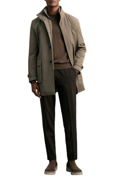Reiss Hybrid Overcoat With Removable Interior In Gray