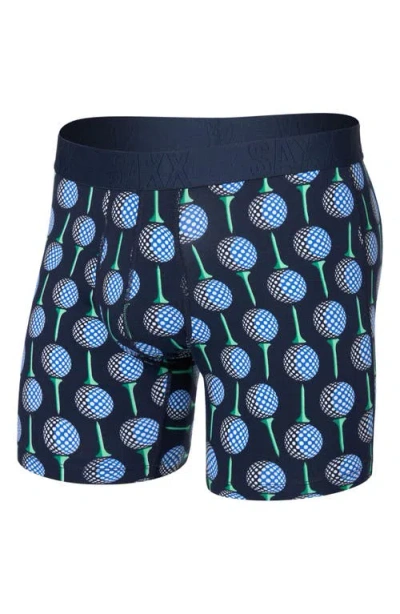 Saxx Droptemp™ Cooling Cotton Boxer Briefs In Blue