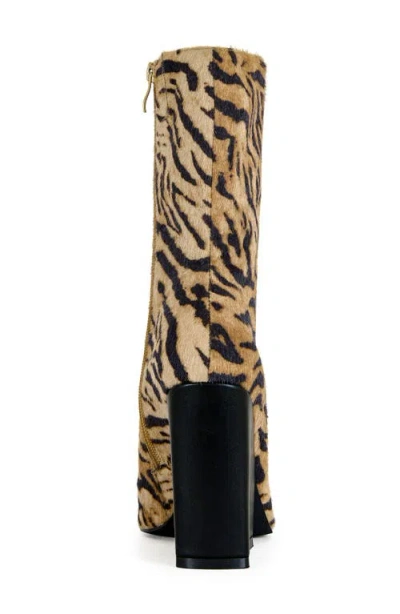 Azalea Wang Notebook Faux Calf Hair Bootie In Black