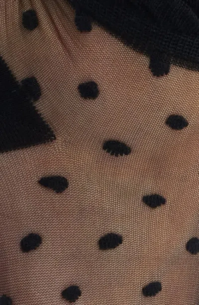 Stems Pippa Ruffle Dot Quarter Socks In Black