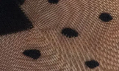 Stems Pippa Ruffle Dot Quarter Socks In Black