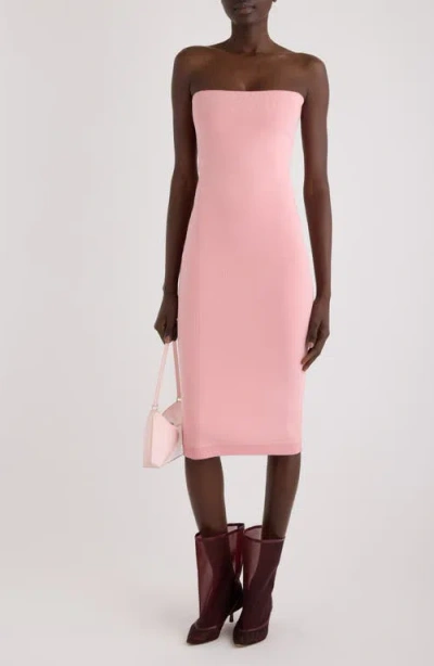 Jacquemus La Robe Sera Pink Dress With Square Neckline And Back Buttons In Fabric Woman