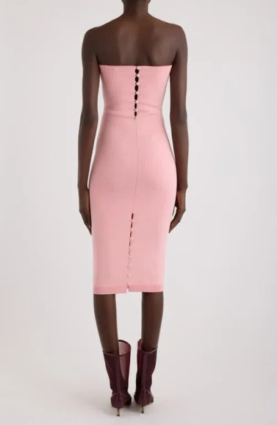 Jacquemus La Robe Sera Pink Dress With Square Neckline And Back Buttons In Fabric Woman