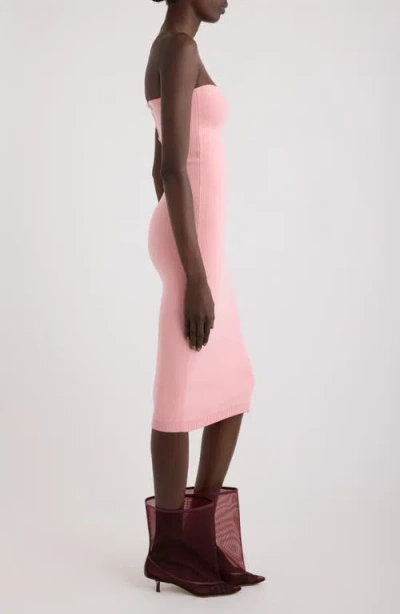 Jacquemus La Robe Sera Pink Dress With Square Neckline And Back Buttons In Fabric Woman
