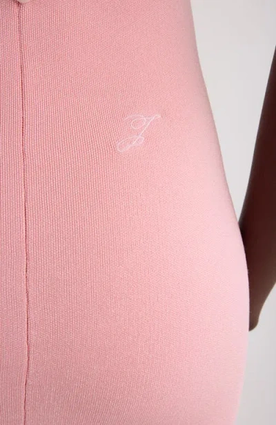 Jacquemus La Robe Sera Pink Dress With Square Neckline And Back Buttons In Fabric Woman