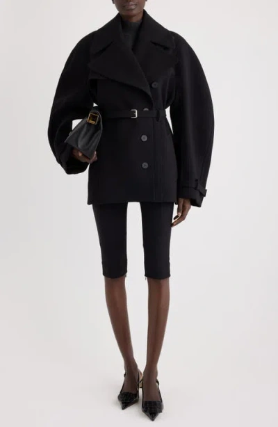 Jacquemus Womens Black Ovalo Court Belted Stetch-woven Trench Coat