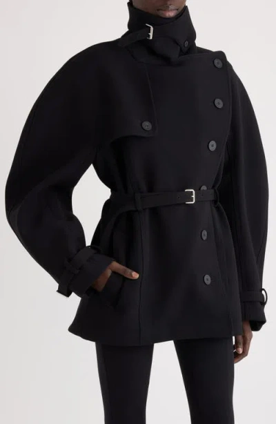 Jacquemus Womens Black Ovalo Court Belted Stetch-woven Trench Coat