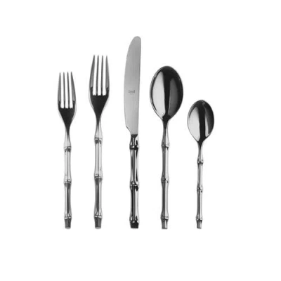 Mepra Bali Mirror 5 Piece Flatware Set In Silver