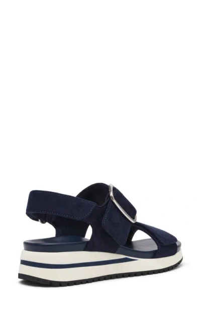 Anne Klein Evanti Ankle Strap Platform Sandal In Blue