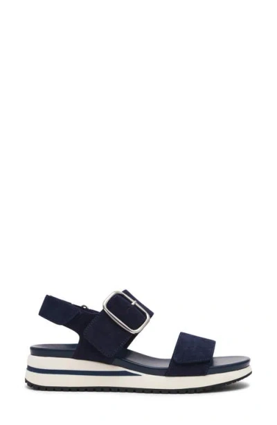 Anne Klein Evanti Ankle Strap Platform Sandal In Blue