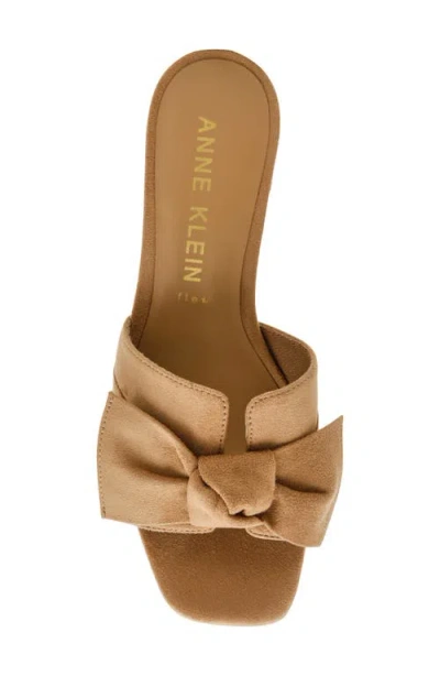 Anne Klein Women's Kizmet Knot Block Heel Dress Sandals In Neutral