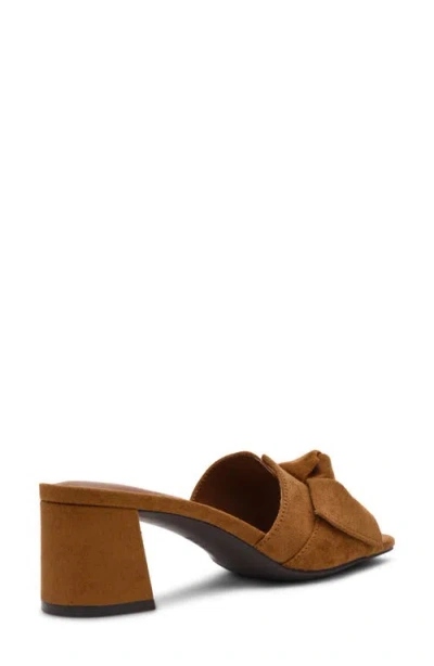 Anne Klein Women's Kizmet Knot Block Heel Dress Sandals In Brown