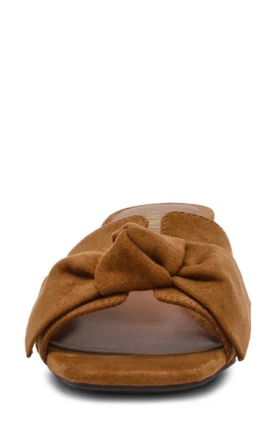 Anne Klein Women's Kizmet Knot Block Heel Dress Sandals In Brown