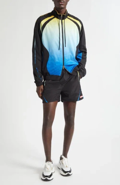 Casablanca Football Windbreaker Shorts In Black