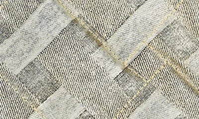 Kurt Geiger London Large Kensington Metallic Denim Shoulder Bag In Yellow