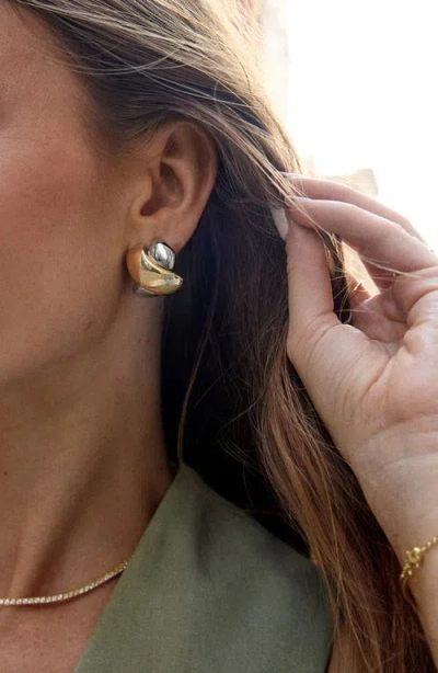 Baublebar Piper Two-tone Crisscross Stud Earrings In Gold