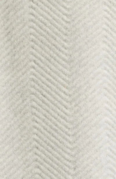 Eileen Fisher Soft Wool Herringbone Classic Collar Coat In Neutral