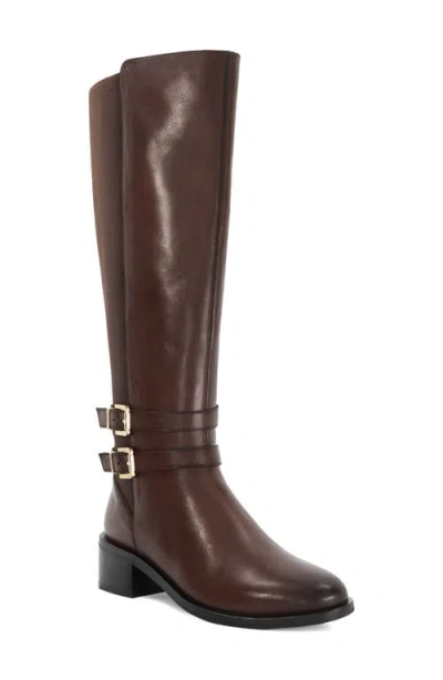 Dune London Tatter Knee High Boot In Brown