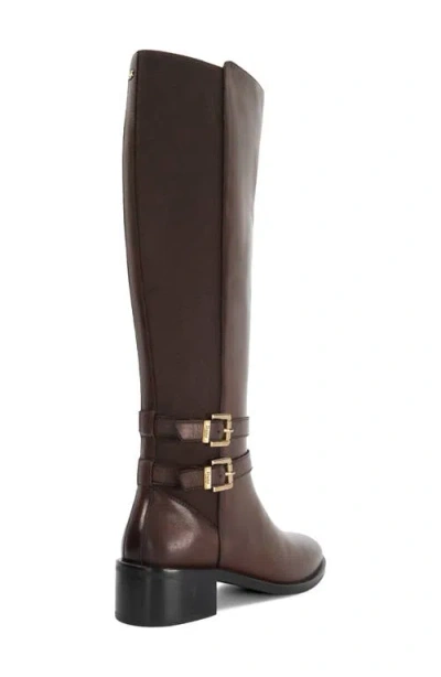 Dune London Tatter Knee High Boot In Brown