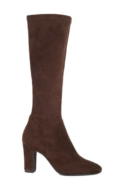 Dune London Simple Knee High Boot In Brown