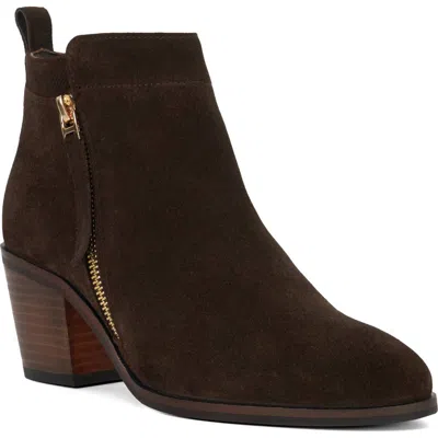 Dune London Paicing Block Heel Bootie In Brown