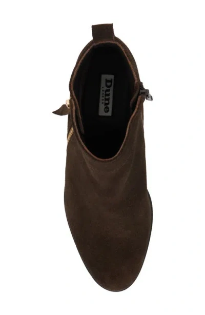 Dune London Paicing Block Heel Bootie In Brown