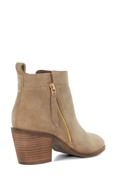 Dune London Paicing Block Heel Bootie In Brown