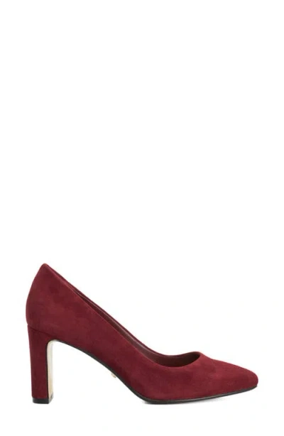 Dune London Arriving Block Heel Pump In Burgundy