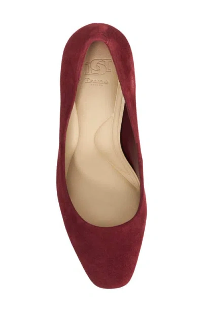 Dune London Arriving Block Heel Pump In Burgundy