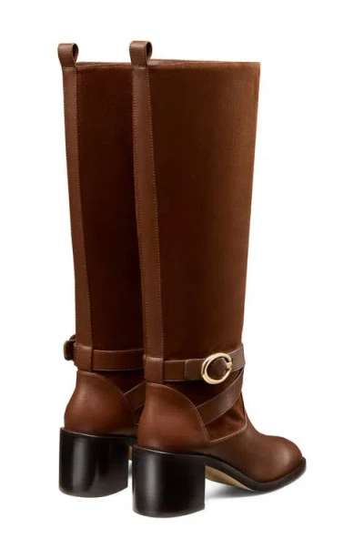 Stuart Weitzman Esme Belted Zip Boot In Brown