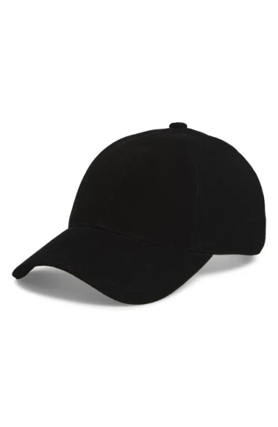 Rag & Bone Harlow Suede Baseball Cap In Black