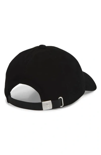 Rag & Bone Harlow Suede Baseball Cap In Black