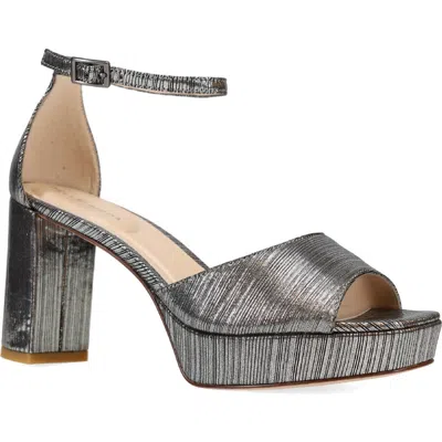 Pelle Moda Pearly Ankle Strap Platform Sandal In Gray