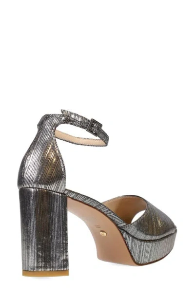 Pelle Moda Pearly Ankle Strap Platform Sandal In Gray