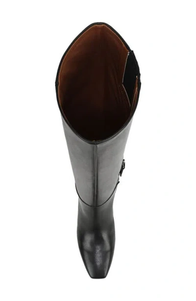 Franco Sarto Womens Timmy Square Toe Zip Tall Boots Regular Wide Calf In Black