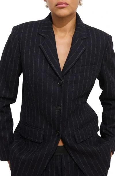 Alex Mill Chalkstripe Primrose Blazer In Wool In Multi