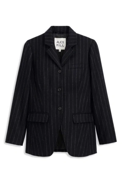Alex Mill Chalkstripe Primrose Blazer In Wool In Multi