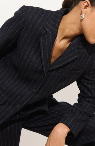 Alex Mill Chalkstripe Primrose Blazer In Wool In Multi