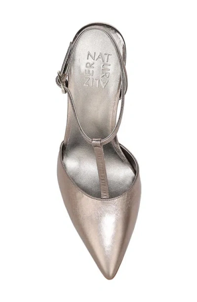 Naturalizer Astrid T-strap Pointed Toe Pump In Animal Print