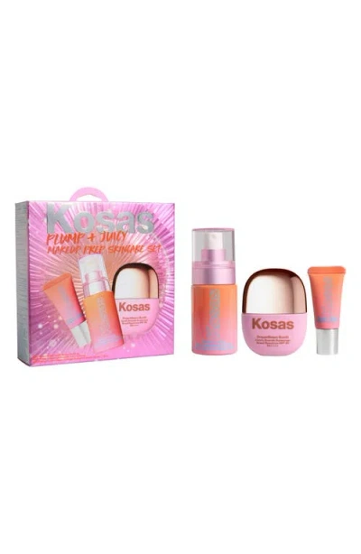 Kosas Plump + Juicy Makeup Prep Skincare Set In Transparent