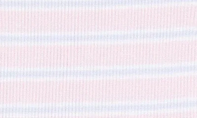 Angel Dear Multistripe Long Sleeve Rib Bodysuit In Pink