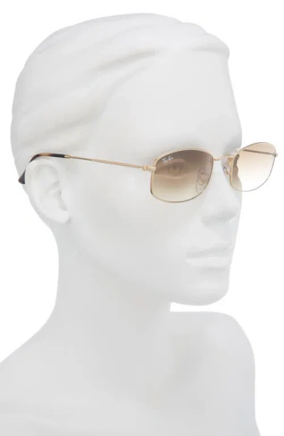 Ray Ban Ray-ban 55mm Gradient Irregular Sunglasses In Gold