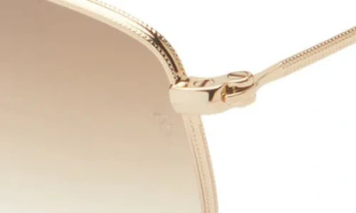 Ray Ban Ray-ban 55mm Gradient Irregular Sunglasses In Gold