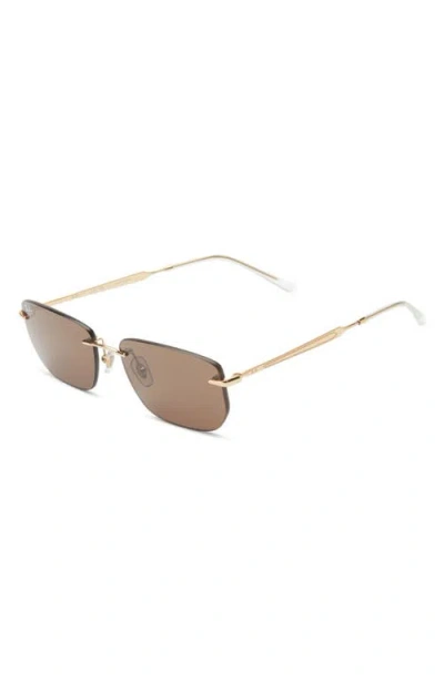 Ray Ban Ray-ban 56mm Rimless Rectangular Sunglasses In Neutral