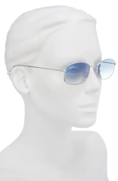 Ray Ban Ray-ban 55mm Gradient Irregular Sunglasses In Blue