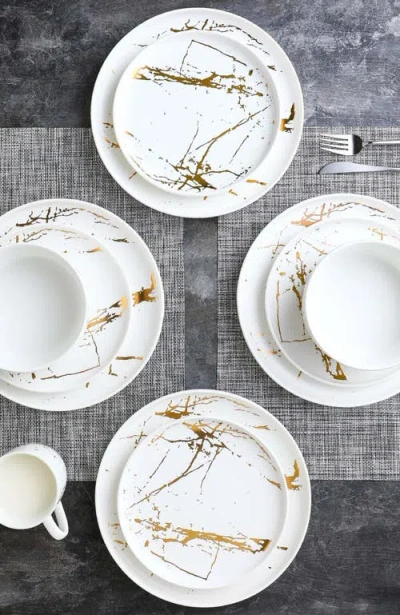 Stone Lain Zora 16 Pc. Dinnerware Set, Service For 4 In White