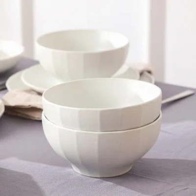 Stone Lain Rio Stoneware 24-piece Dinnerware Set In White
