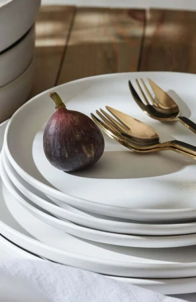 Stone Lain Macchio Stoneware 12-pc. Dinnerware Set In White