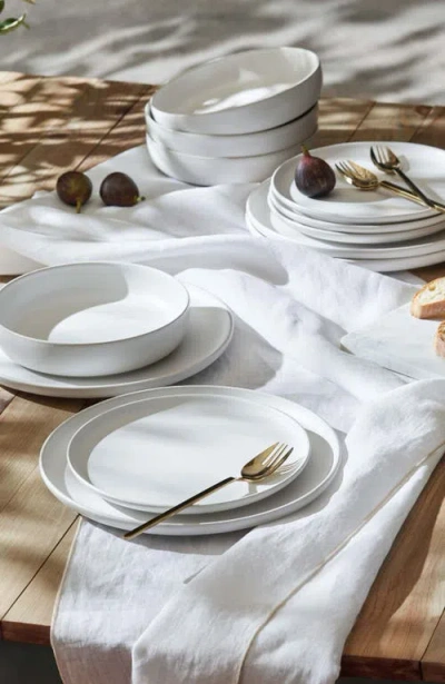 Stone Lain Macchio Stoneware 12-pc. Dinnerware Set In White